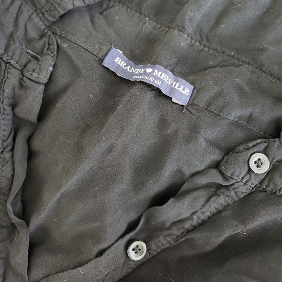 Black Basic Melville Short Sleeve Button Down - Picture 3 of 3